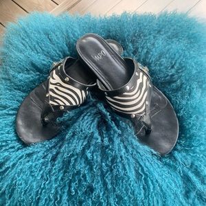 Impo zebra leather sandals